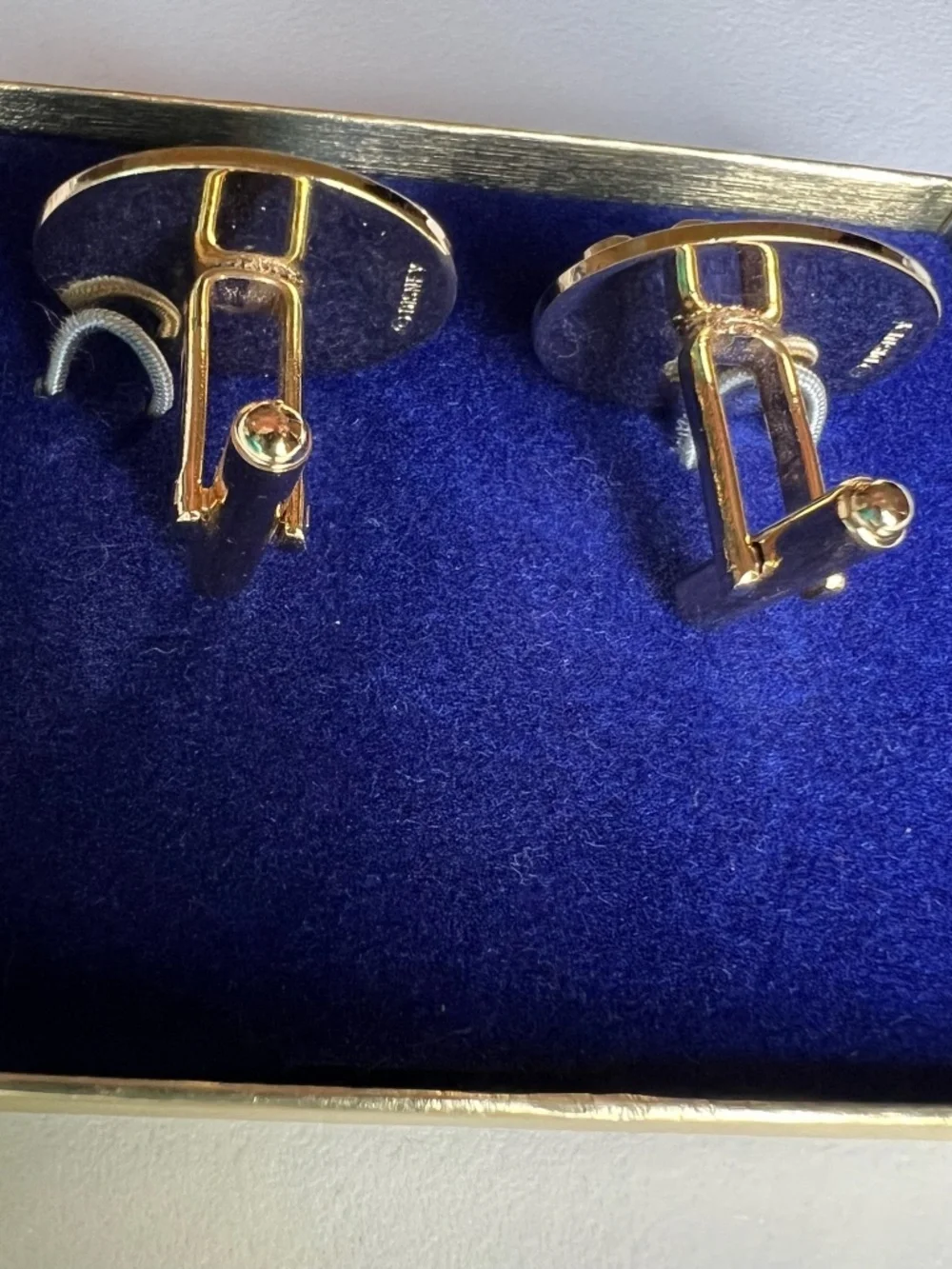 Vintage Oval Disney Mickey Mouse Gold Tone Cufflinks